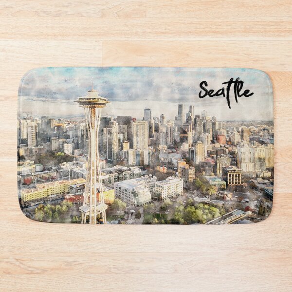 Item preview, Seattle, Washington - Watercolour designed and sold by curseofkazar.