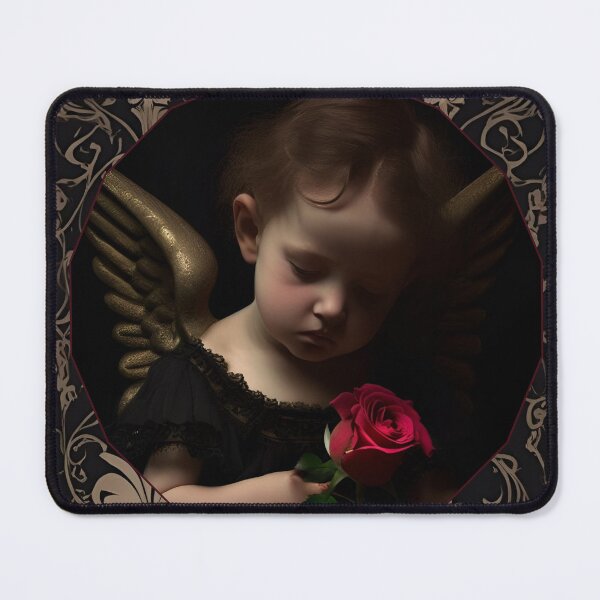 Item preview, Gothic Victorian Cherub Angel With Roses designed and sold by dreamparlor.