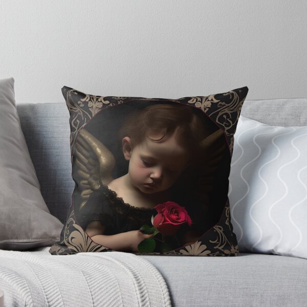 Item preview, Gothic Victorian Cherub Angel With Roses designed and sold by dreamparlor.