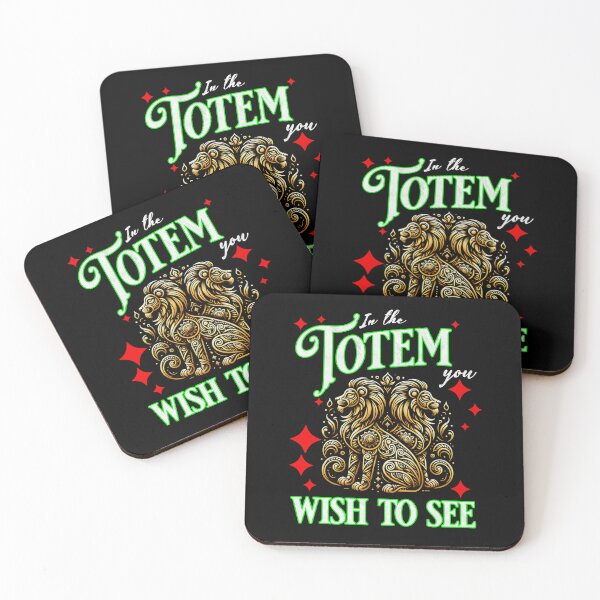 Item preview, Golden Totem Lion Artwork with Message designed and sold by Taans-Creation.