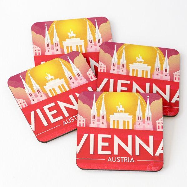 Artikelvorschau, Vienna Austria Travel Retro Emblem - Vintage Style Souvenir Design entworfen und verkauft von Timegraf.