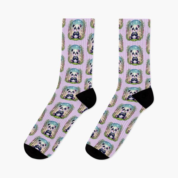 Item preview, Adorable Panda with Bamboo in Enchanted Bamboo Forest designed and sold by CritterManiaUK.