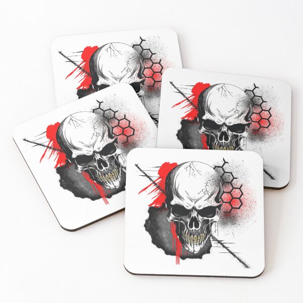 Item preview, Trash Polka Style Skull designed and sold by SemideiArt.