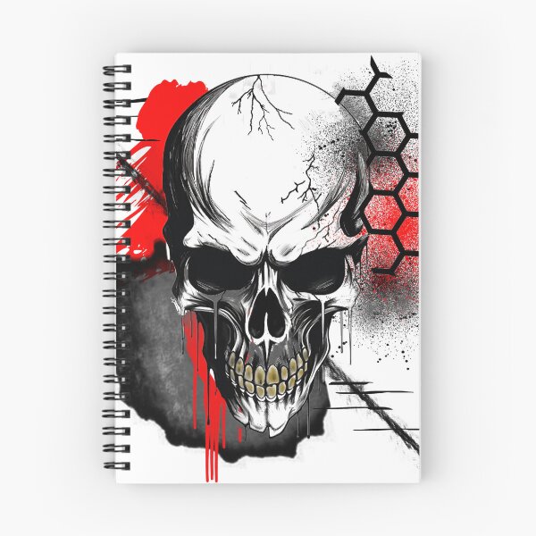 Item preview, Trash Polka Style Skull designed and sold by SemideiArt.