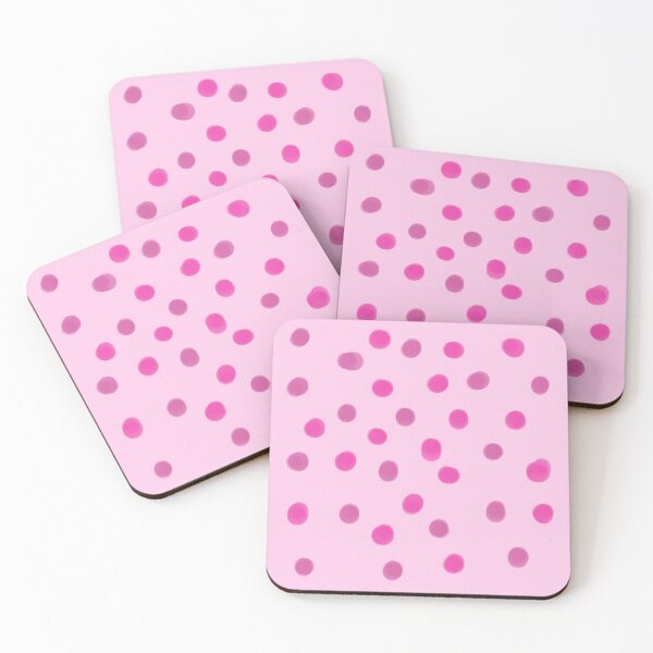 Item preview, Bright Pink and Purple Dots Patterned on Light Pink Background designed and sold by Beautiful art store.