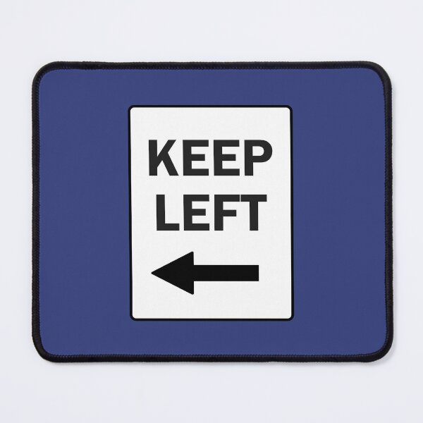 Item preview, KEEP LEFT, Black and White Sign with Arrow designed and sold by AASparksDesigns.