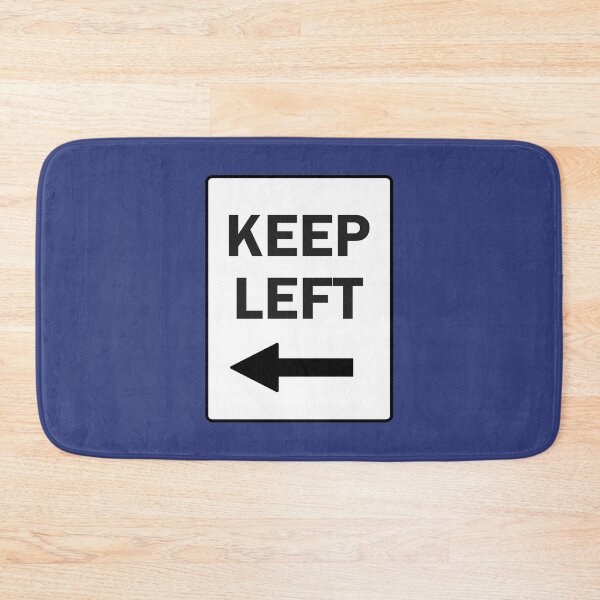 Item preview, KEEP LEFT, Black and White Sign with Arrow designed and sold by AASparksDesigns.