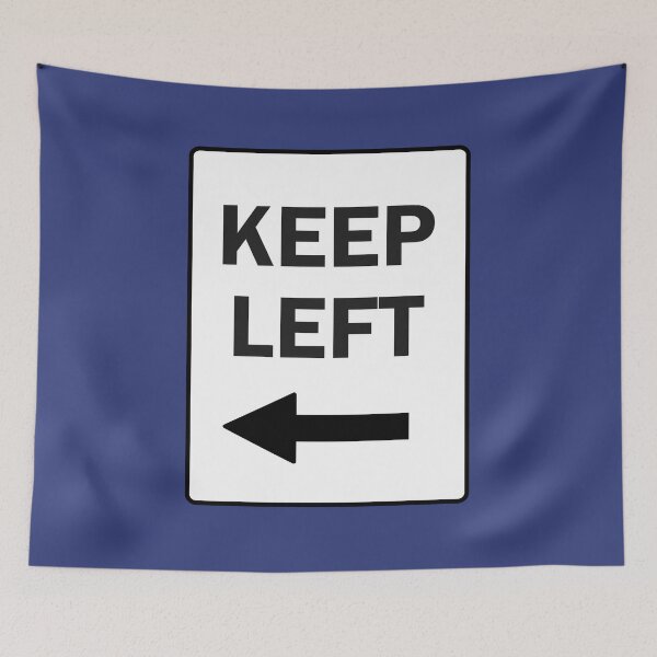 Item preview, KEEP LEFT, Black and White Sign with Arrow designed and sold by AASparksDesigns.