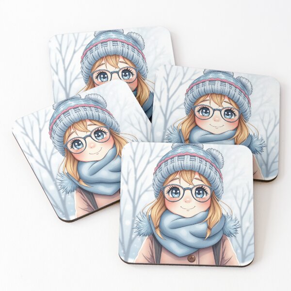 Item preview, Winter Festivities, cute anime girl, winter blues, holidays gifts designed and sold by Artheaven77.