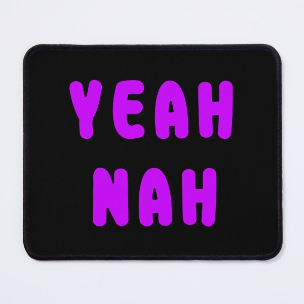 Item preview, YEAH NAH, Purple Rounded Font with Black Outline designed and sold by AASparksDesigns.