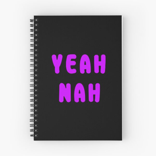 Item preview, YEAH NAH, Purple Rounded Font with Black Outline designed and sold by AASparksDesigns.