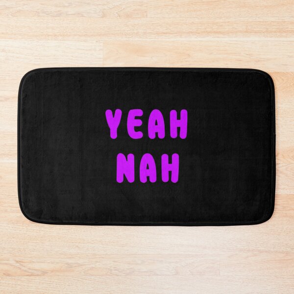 Item preview, YEAH NAH, Purple Rounded Font with Black Outline designed and sold by AASparksDesigns.