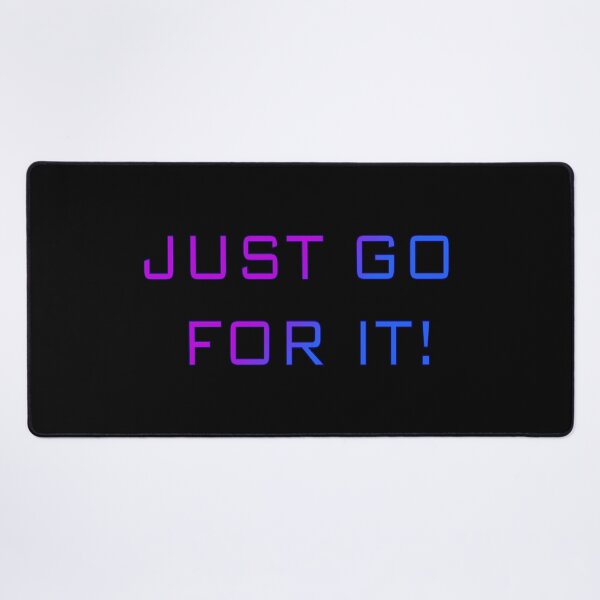Item preview, JUST GO FOR IT! Boxed Font, Purple, Blue designed and sold by AASparksDesigns.