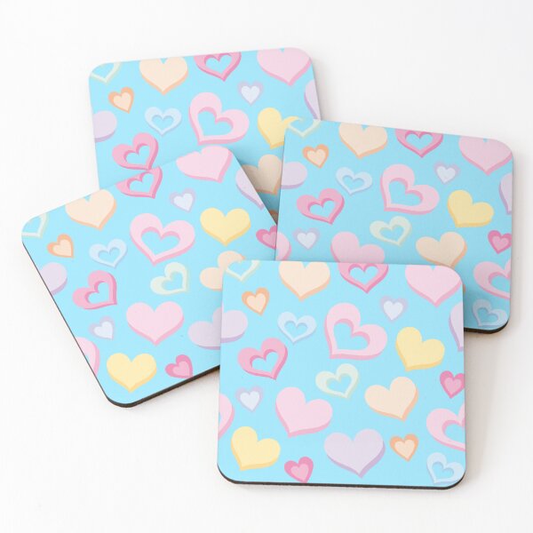 Item preview, Valentines hearts on blue designed and sold by TrippyTooni.