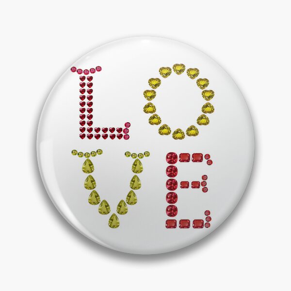 Item preview, Exquisite Gemstone & Diamond 'LOVE' Artwork designed and sold by DigitalGemArt.
