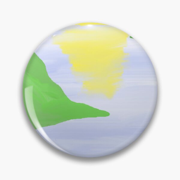 Item preview, River Landscape at Sunrise with Green Hills and Calm Waters designed and sold by Beautiful art store.