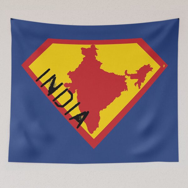 Item preview, INDIA Spell Out - Freedom Is The Superpower - SUPERHERO design designed and sold by pelagio.