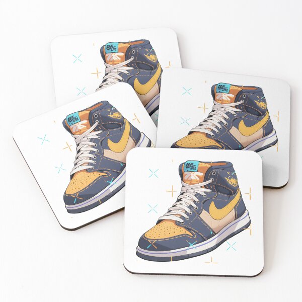Item preview, Yellow and Navy High-Top Sneaker Art  Streetwear Aesthetic Design designed and sold by PRIME4YOU.