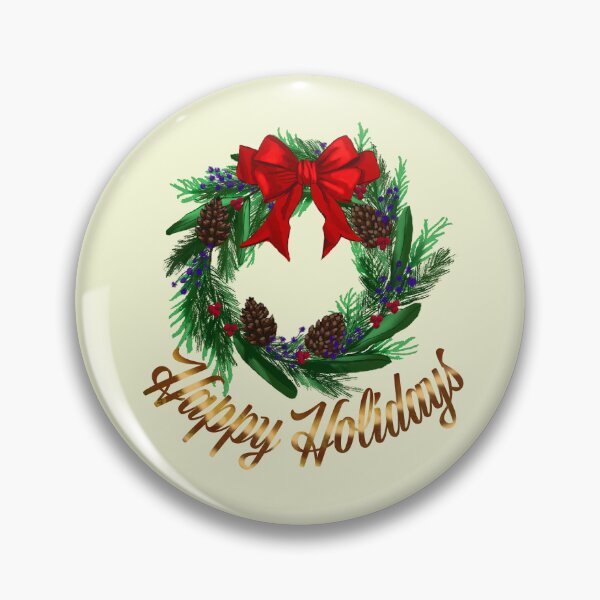 Item preview, Happy Holidays Wreath designed and sold by Ibnat Ali.