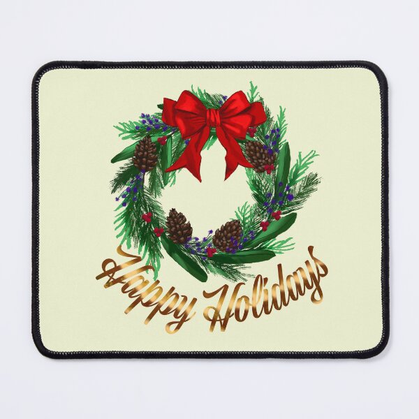 Item preview, Happy Holidays Wreath designed and sold by Ibnat Ali.