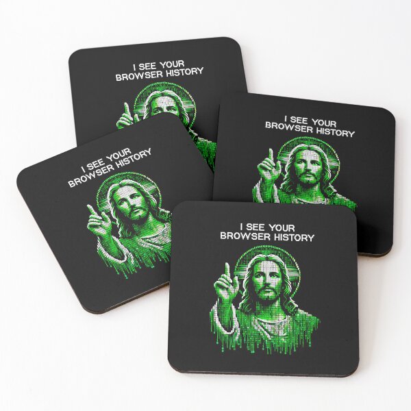 Item preview, Matrix Jesus: I See Your Browser History - Tech & Faith Crossover Design designed and sold by H Jonas.