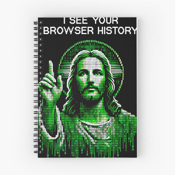 Item preview, Matrix Jesus: I See Your Browser History - Tech & Faith Crossover Design designed and sold by H Jonas.