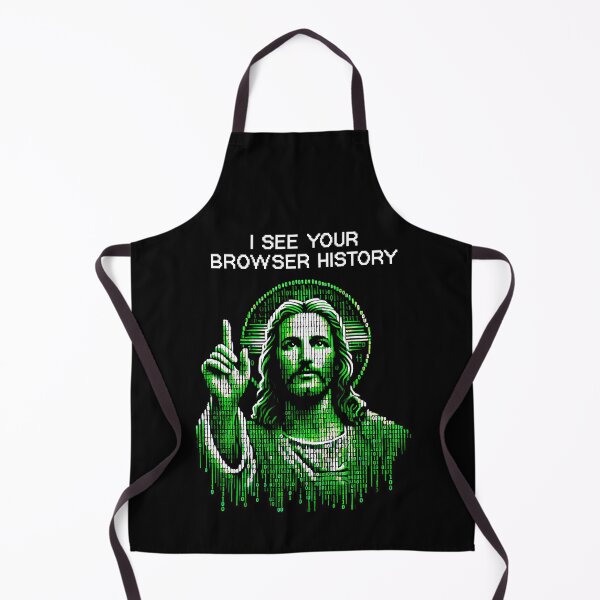 Item preview, Matrix Jesus: I See Your Browser History - Tech & Faith Crossover Design designed and sold by H Jonas.