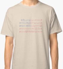 Camiseta clásica Hoja de música de Star Spangled Banner Bandera de Estados Unidos