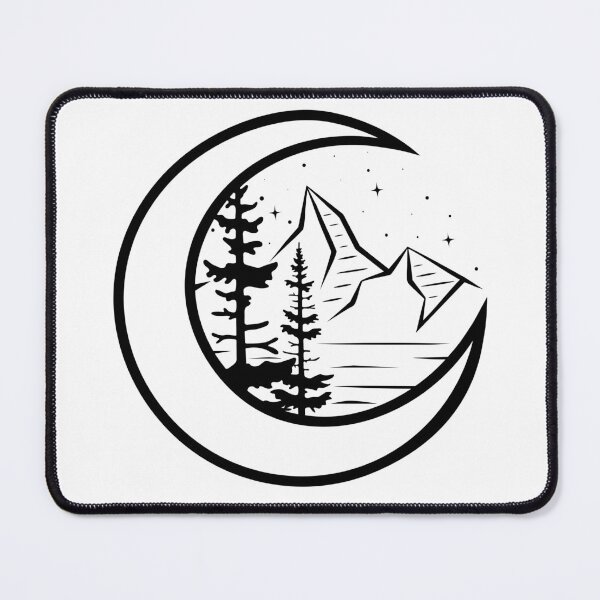 Item preview, trees and mountains under the stars designed and sold by Designs or whatever....