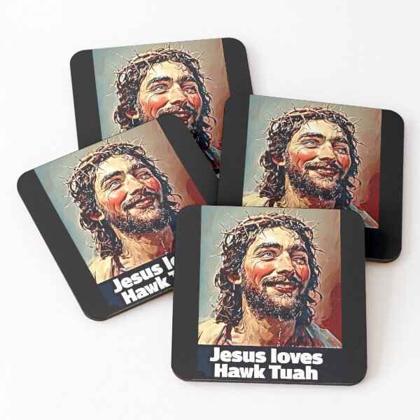 Item preview, Jesus Loves Hawk Tuah – Funny Viral Print designed and sold by Earth Nature Creations.