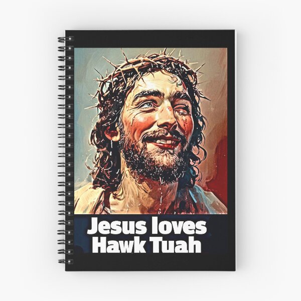 Item preview, Jesus Loves Hawk Tuah – Funny Viral Print designed and sold by Earth Nature Creations.