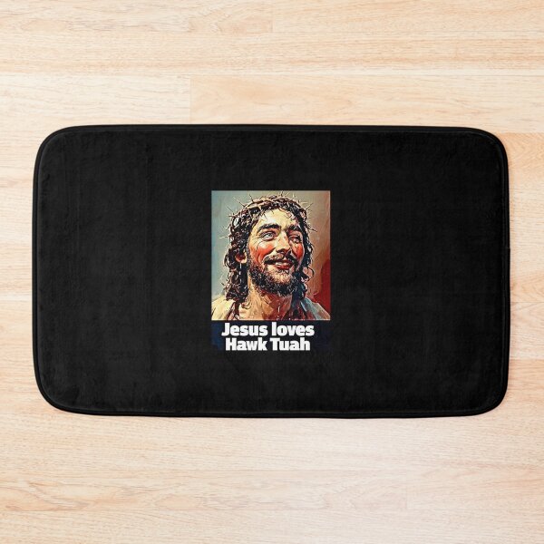 Item preview, Jesus Loves Hawk Tuah – Funny Viral Print designed and sold by Earth Nature Creations.