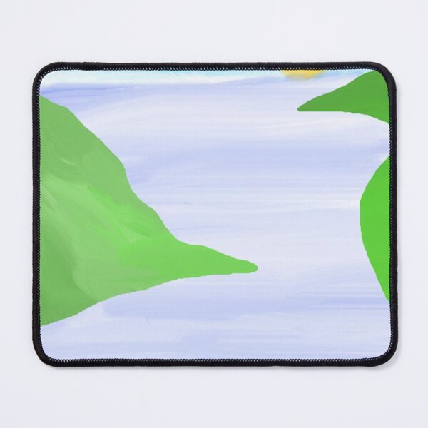 Item preview, Landscape of Green Hills Overlooking a Calm Water on a Sunny Day designed and sold by Beautiful art store.