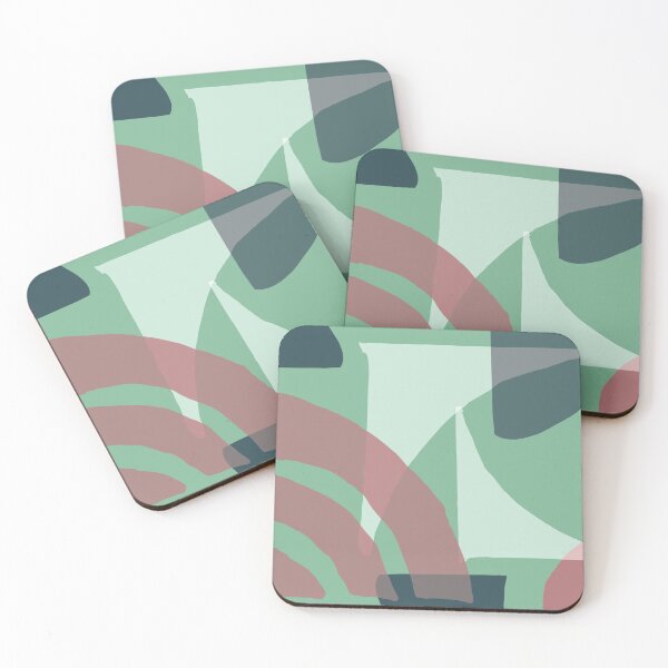 Item preview, Mid-Century Modern in Minty Green and Mauve-Pink Pattern designed and sold by DEC02.