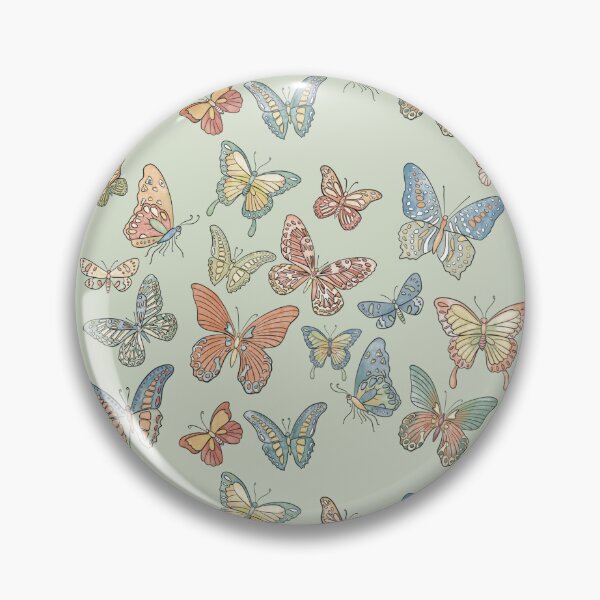 Item preview, Watercolour pastel butterflies pattern designed and sold by lucyluart.
