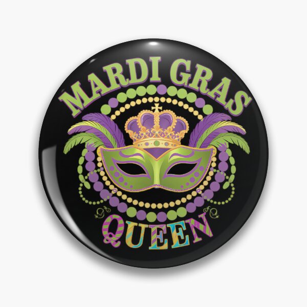 Item preview, Mardi Gras Queen – Festive Carnival Mask and Beads Design designed and sold by GreenZenStudio.