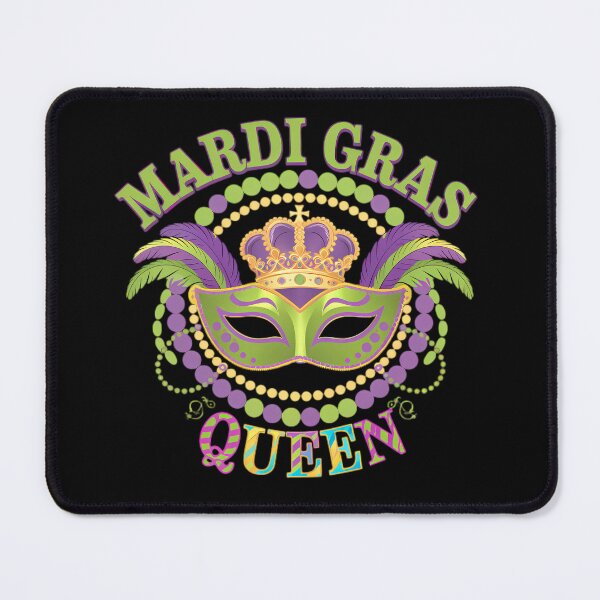 Item preview, Mardi Gras Queen – Festive Carnival Mask and Beads Design designed and sold by GreenZenStudio.