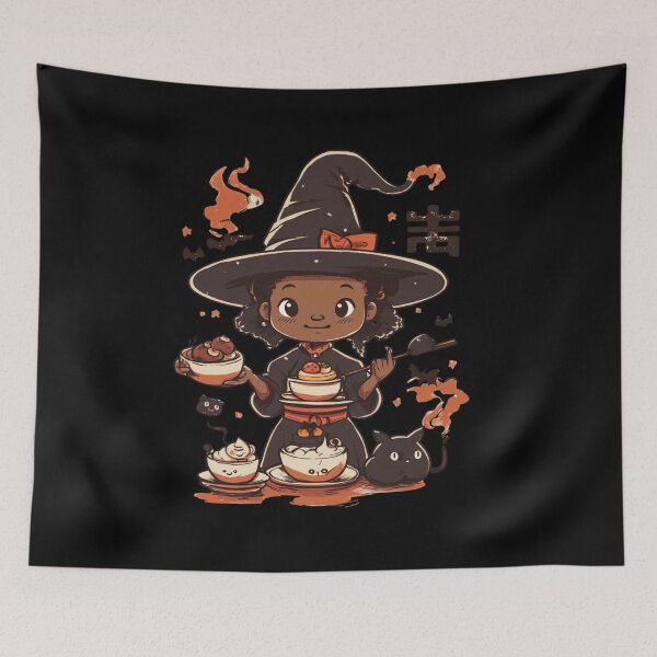 Item preview, African American Cute Chibi Witch designed and sold by PrintsByFrank.