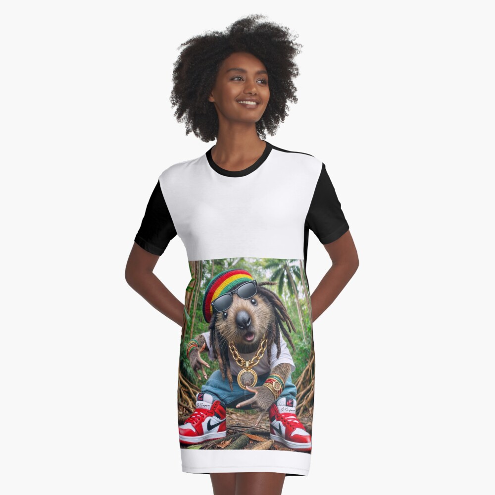 Vista previa del artículo con la obra «Vestido camiseta», diseñado y vendido por J7Simpson.