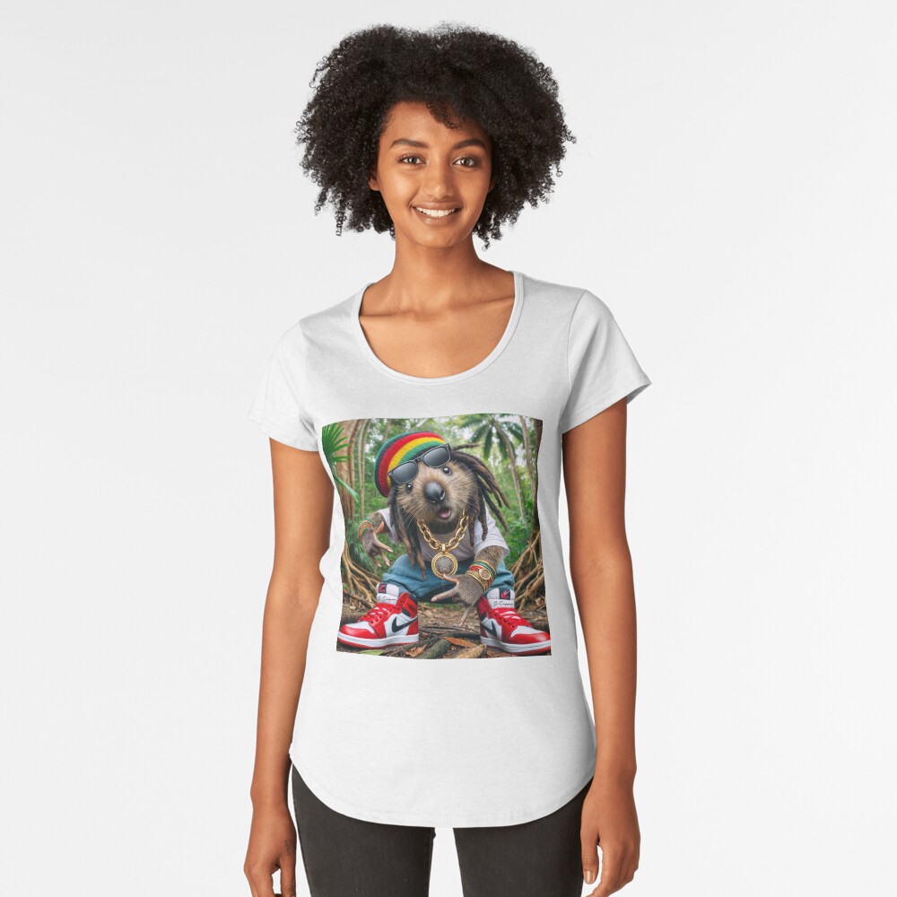 Vista previa del artículo con la obra «Camiseta premium de cuello ancho», diseñado y vendido por J7Simpson.