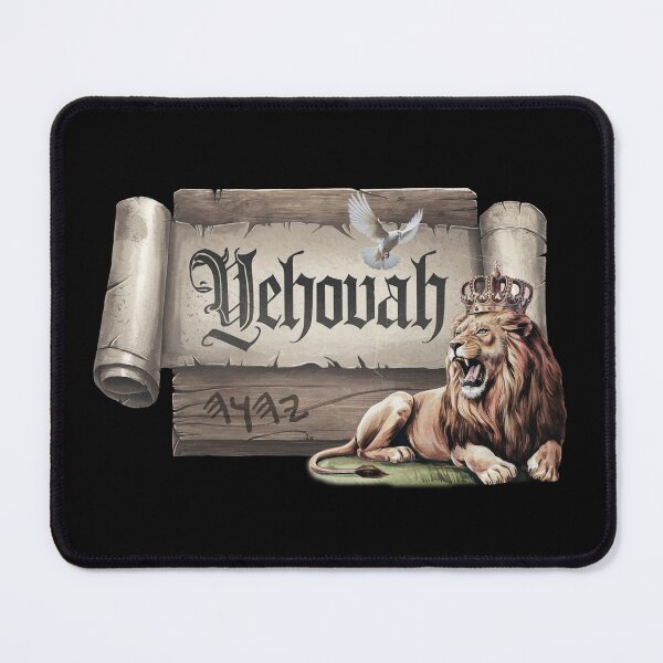 Item preview, Yehovah Sacred Name on Scroll - Lion and Dove - Christian Hebrew designed and sold by Narrow-Path.