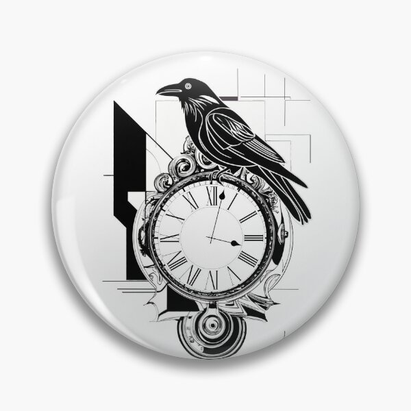 Item preview, Crow Clock  designed and sold by Robertworkshop.
