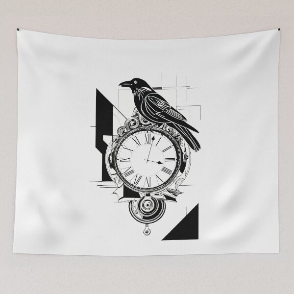 Item preview, Crow Clock  designed and sold by Robertworkshop.