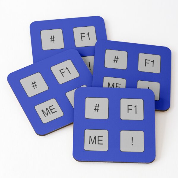 Item preview, # F1 ME !, Grey Computer Keys, with Black Outline designed and sold by AASparksDesigns.
