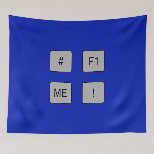 Item preview, # F1 ME !, Grey Computer Keys, with Black Outline designed and sold by AASparksDesigns.