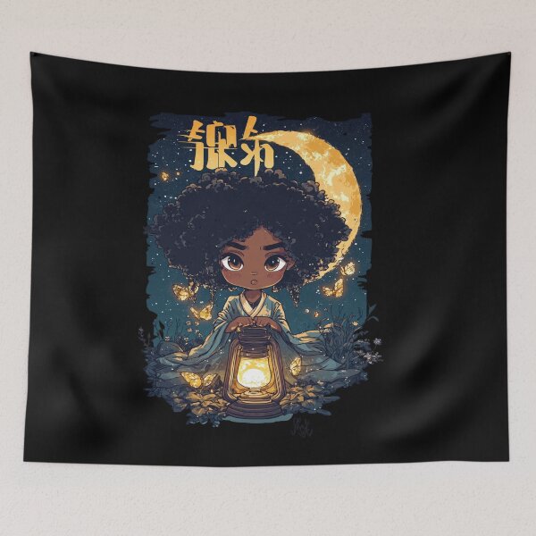 Item preview, African American Cute Chibi Witch designed and sold by PrintsByFrank.