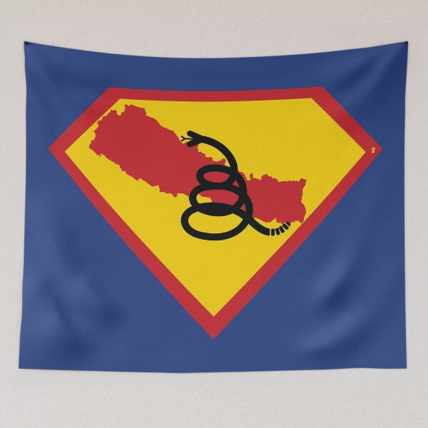 Item preview, NEPAL - Freedom Is The Superpower - Modern Gadsden Snake Flag - Dont Tread On Me SUPERHERO design designed and sold by pelagio.
