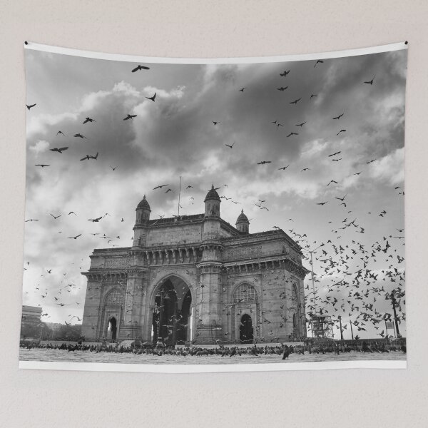 Item preview, Monochrome Gateway of India side view, Mumbai, India,Modern art, Wall art, Print, Minimalistic, Modern personalised gifts, custom printed gifts. Photographic Print. designed and sold by CameraDesign.