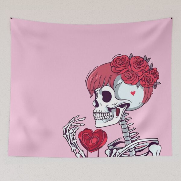 Item preview, Valentine's Day Skeleton - Cute Gothic Love designed and sold by LMoonDesigns.