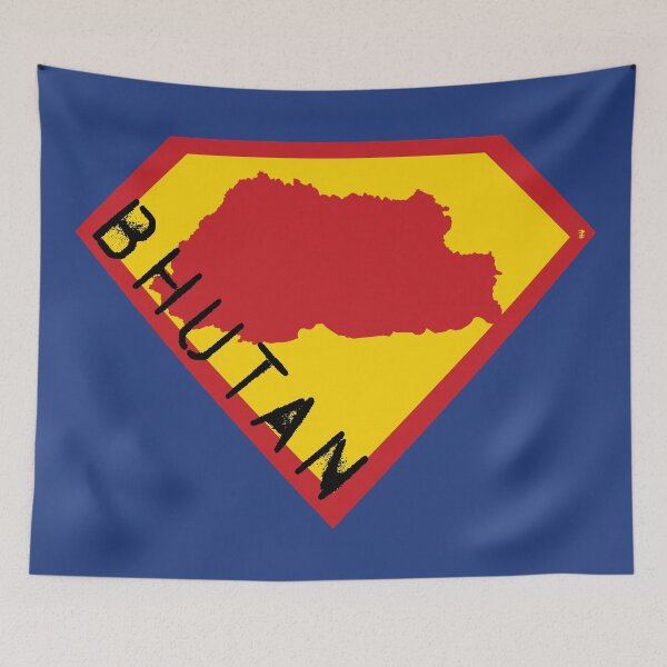 Item preview, BHUTAN Spell Out - Freedom Is The Superpower - SUPERHERO design designed and sold by pelagio.